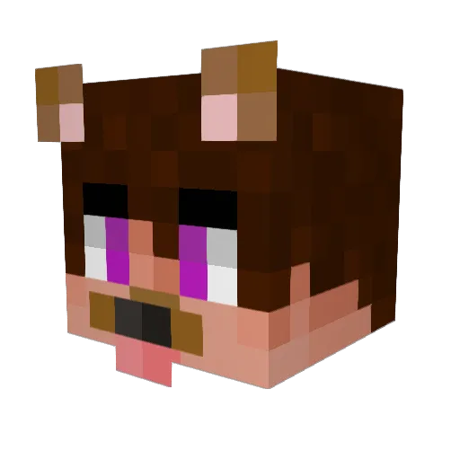 Squirelloinz Minecraft avatar head, 3D render