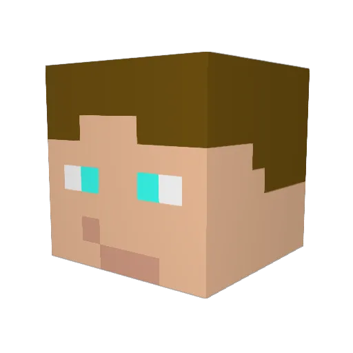 Squirexl Minecraft avatar head, 3D render