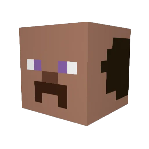 Squirpie Minecraft avatar head, 3D render