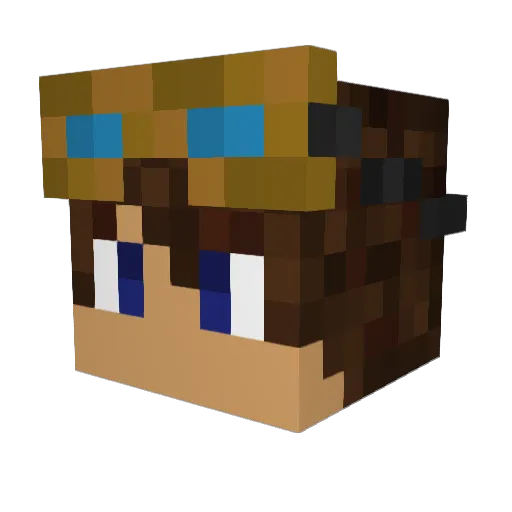 Squirrel763 Minecraft avatar head, 3D render