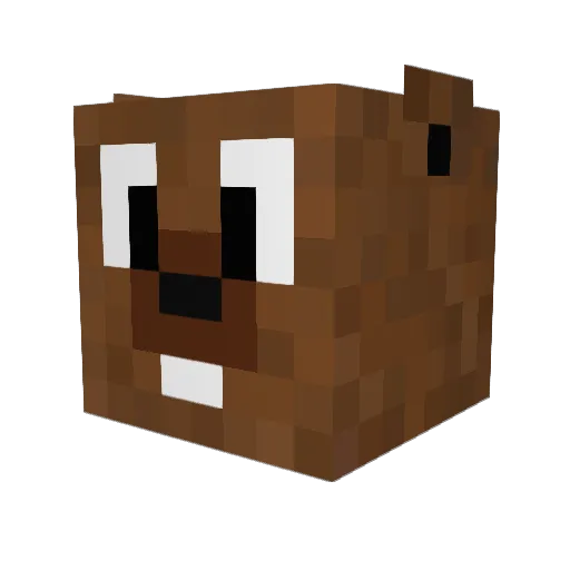 SquirrelCheek Minecraft avatar head, 3D render