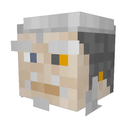 SquirrelFluffy4 Minecraft avatar head, 3D render