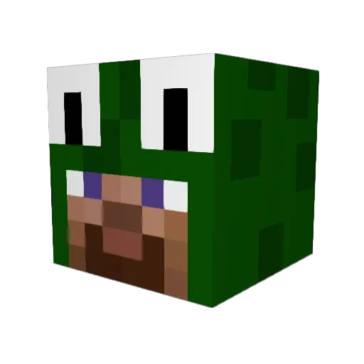 SquirrelMain Minecraft avatar head, 3D render