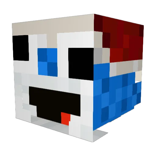 SquirrelPawGorl Minecraft avatar head, 3D render