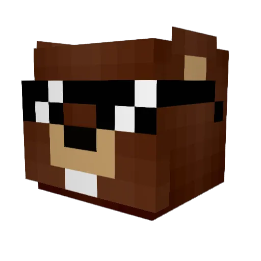 SquirrelZim Minecraft avatar head, 3D render