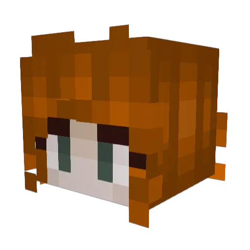 Squirrelet Minecraft avatar head, 3D render