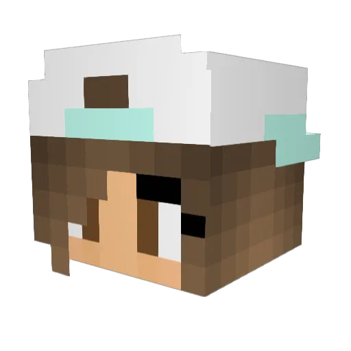 SquirrleyQueen Minecraft avatar head, 3D render