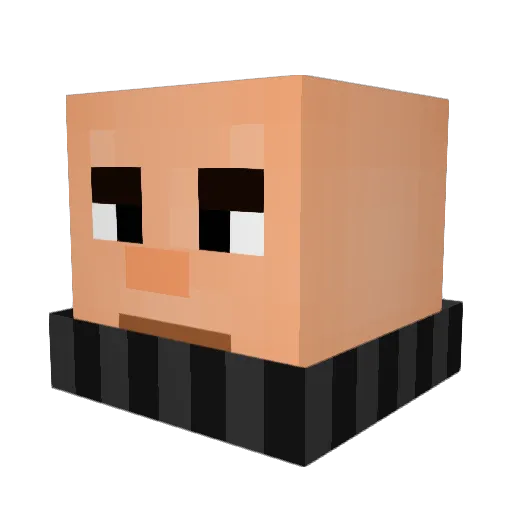 Squirt07 Minecraft avatar head, 3D render