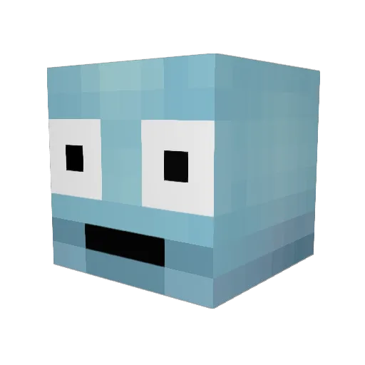Squirtlecrafter Minecraft avatar head, 3D render