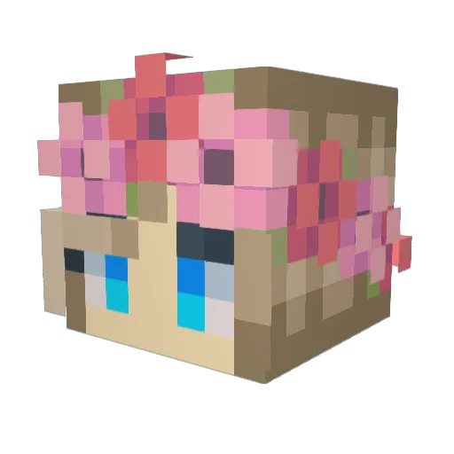 Squirtosaurus Minecraft avatar head, 3D render