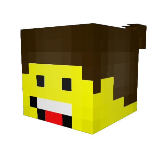 Squirus Minecraft avatar head, 3D render