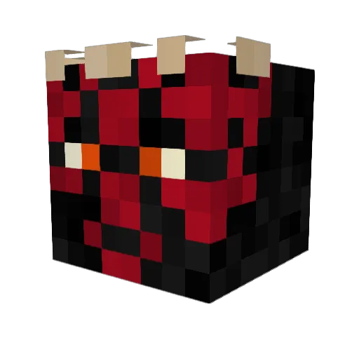 SquishTEC Minecraft avatar head, 3D render