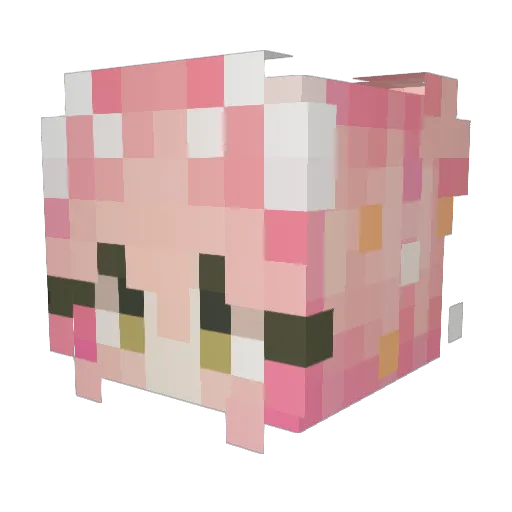 SquishableMoon Minecraft avatar head, 3D render