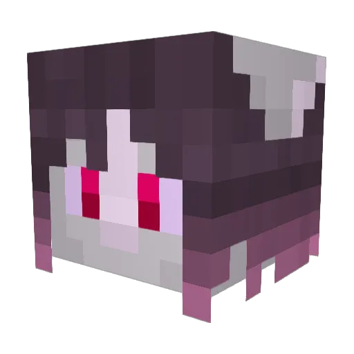 SquisheLuna Minecraft avatar head, 3D render
