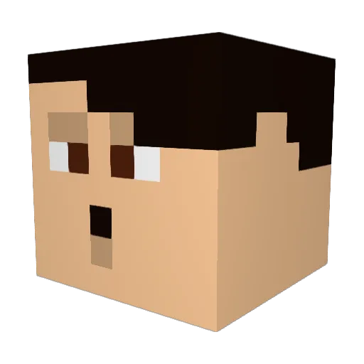 SquishexD Minecraft avatar head, 3D render