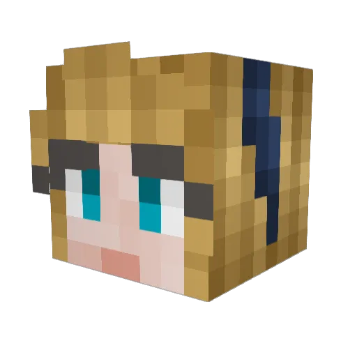 SquishiPk Minecraft avatar head, 3D render