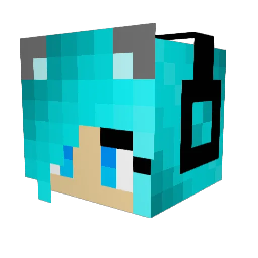 Squishy159 Minecraft avatar head, 3D render
