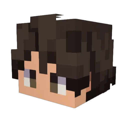 SquishyAnxiety Minecraft avatar head, 3D render