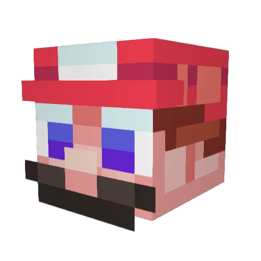 SquishyG Minecraft avatar head, 3D render