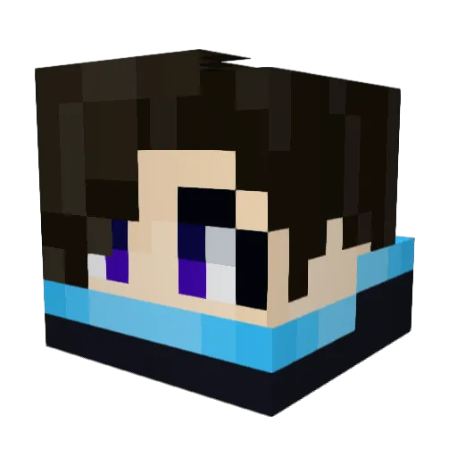SquishyTheReal Minecraft avatar head, 3D render