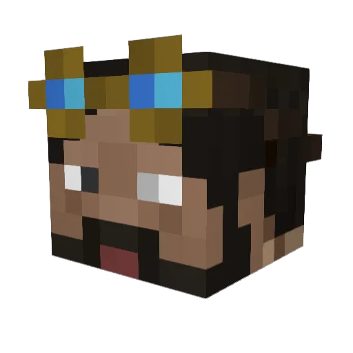 SquishyWalnut Minecraft avatar head, 3D render