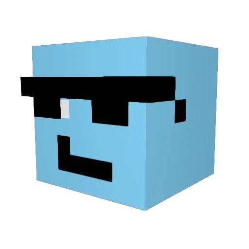 SquishyWashy Minecraft avatar head, 3D render