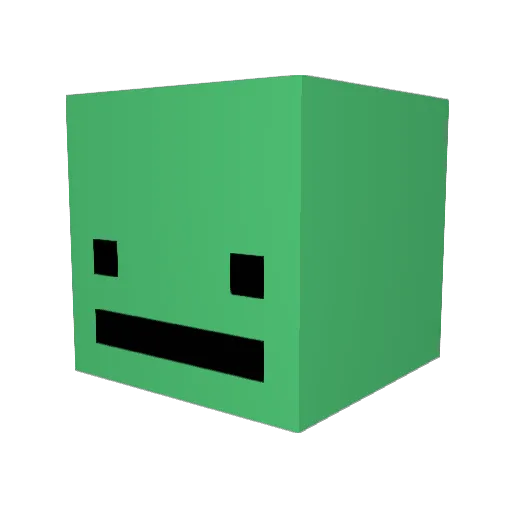 SquishyYoutube Minecraft avatar head, 3D render