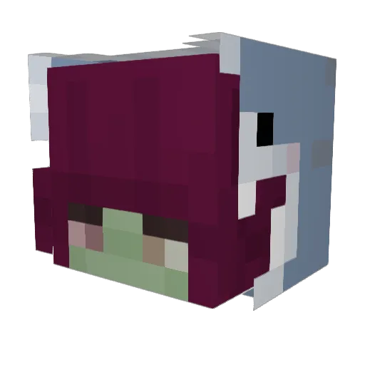 Squishy_Azalea Minecraft avatar head, 3D render