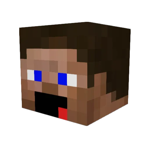 Squishybubble69 Minecraft avatar head, 3D render