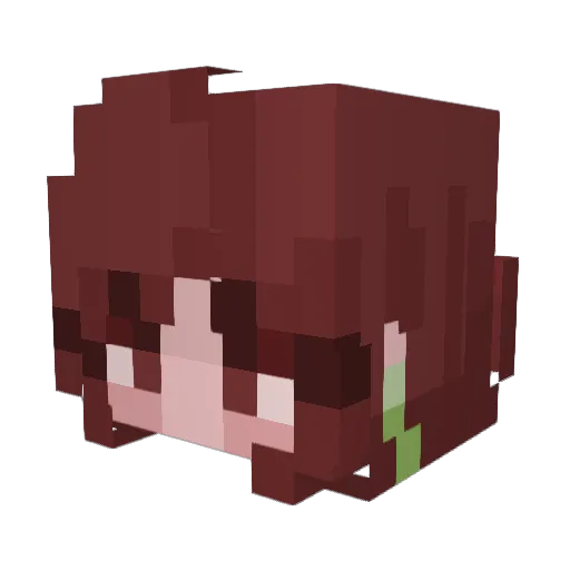 Squisse Minecraft avatar head, 3D render