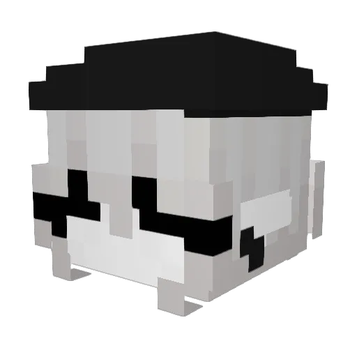 Squites Minecraft avatar head, 3D render