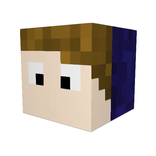 Squizzimo Minecraft avatar head, 3D render