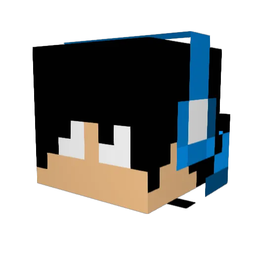Squoap Minecraft avatar head, 3D render