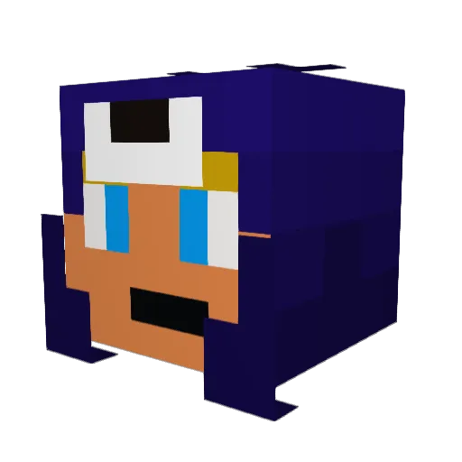 Squodgy Minecraft avatar head, 3D render