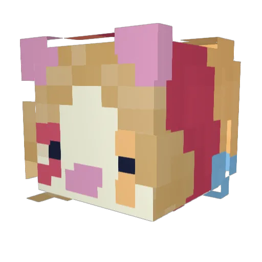 Squonk3 Minecraft avatar head, 3D render
