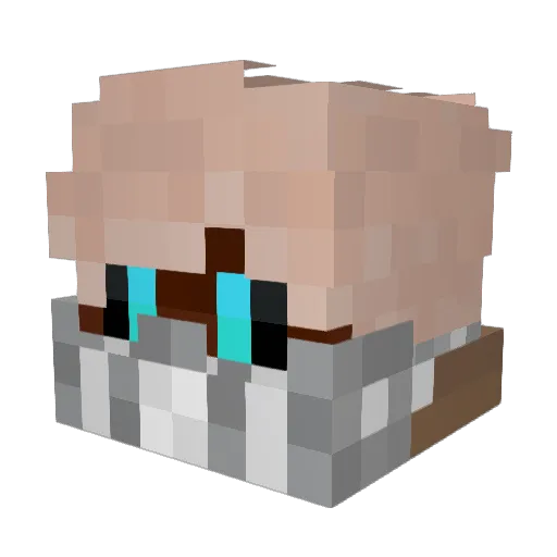 Squoshy Minecraft avatar head, 3D render