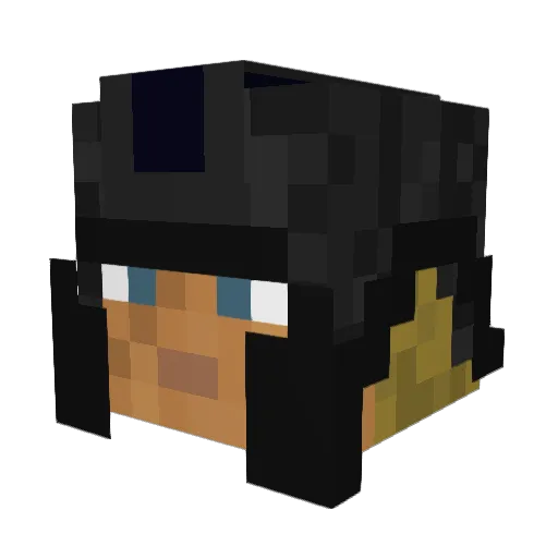 Squrdelpade Minecraft avatar head, 3D render