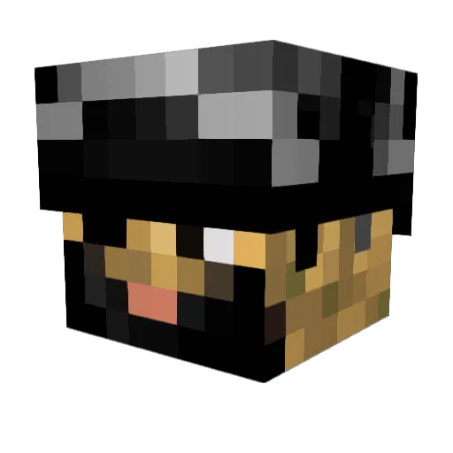 Squttnbear Minecraft avatar head, 3D render