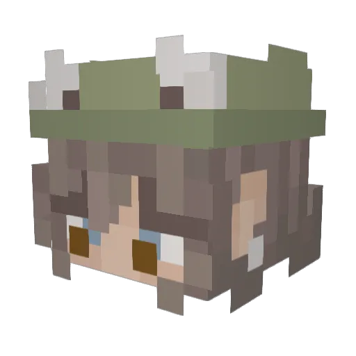 Squyshie Minecraft avatar head, 3D render