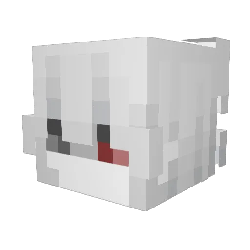 Sqveeb Minecraft avatar head, 3D render