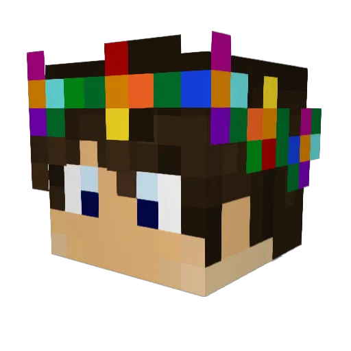 Sqwaf Minecraft avatar head, 3D render