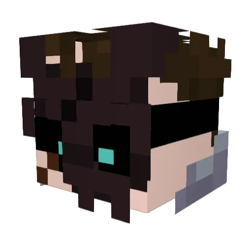 Sqwark Minecraft avatar head, 3D render