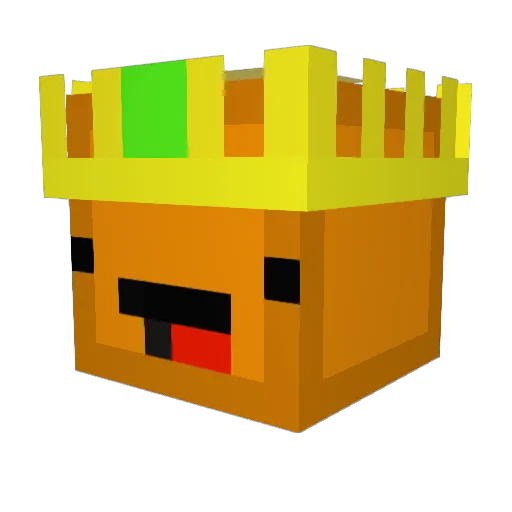Sqwertel Minecraft avatar head, 3D render
