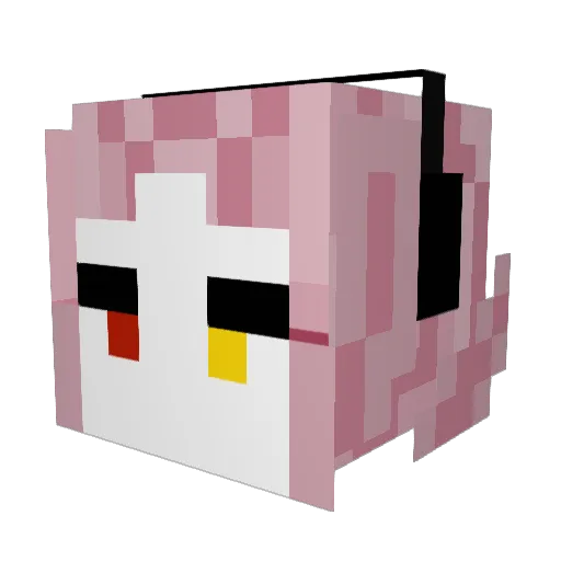 Sqwrh Minecraft avatar head, 3D render
