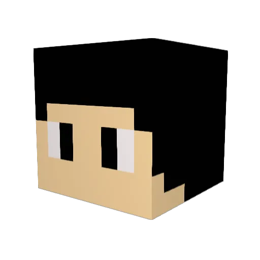 Sr6781 Minecraft avatar head, 3D render