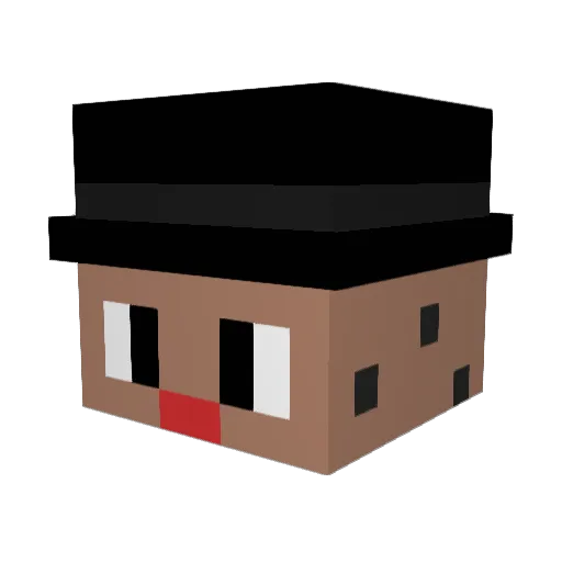 SrAlmendras Minecraft avatar head, 3D render