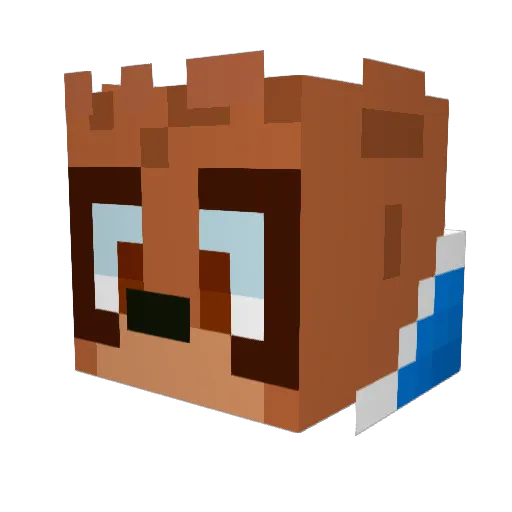 SrAngelG_YT Minecraft avatar head, 3D render