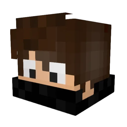SrAnj0h Minecraft avatar head, 3D render