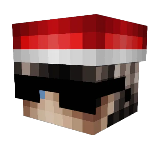 SrBattle Minecraft avatar head, 3D render