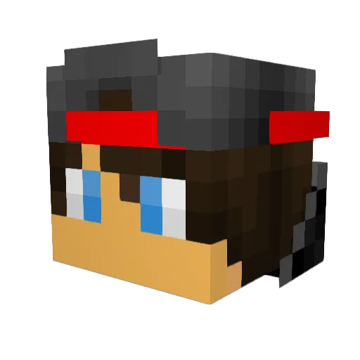 SrBert Minecraft avatar head, 3D render